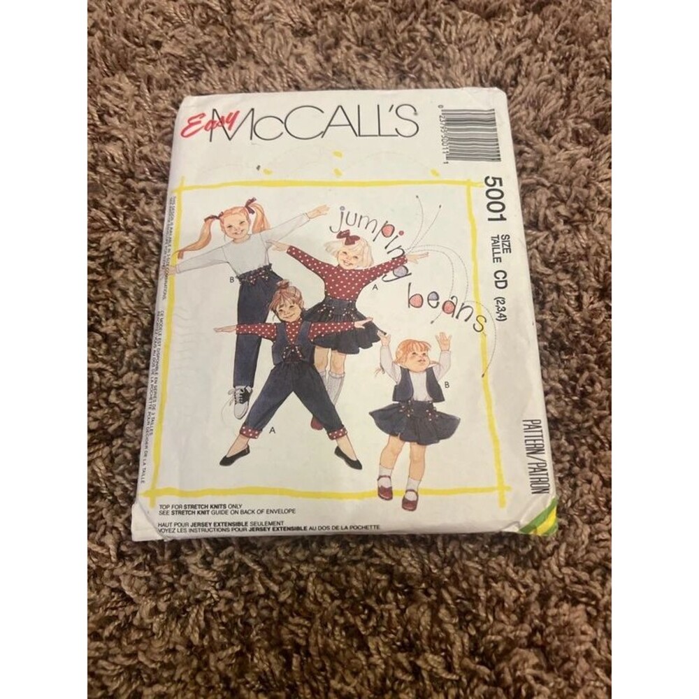 Easy McCalls kids pattern 5001